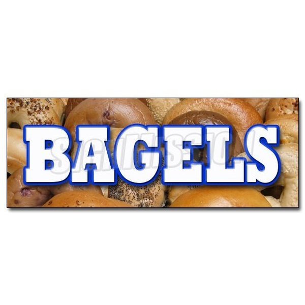 Signmission BAGELS DECAL sticker fresh bagel shop deli lox ny style brooklyn supplies, D-48 Bagels D-48 Bagels